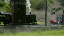 Model Of A Steam Locomotive With Smoke