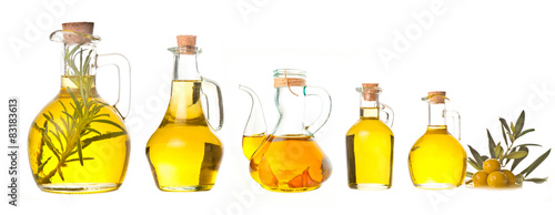 Naklejka dekoracyjna Extra virgin olive oils isolated