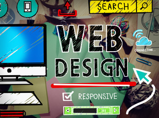 Wall Mural - web design development style ideas interface concept