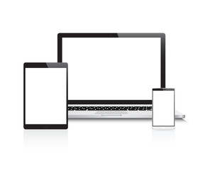 Wall Mural - laptop, tablet & phone devices