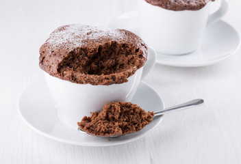 quick chocolate cake in a mug