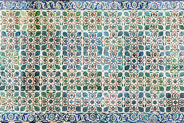  Background in the form of Turkish ceramic tiles 