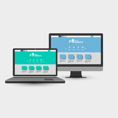 Wall Mural - vector responsive design