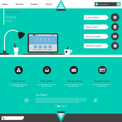 Wall Mural - vector business website template