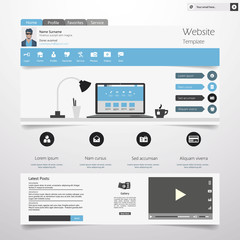 Wall Mural - vector business website template