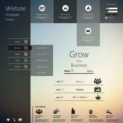 Wall Mural - vector business website template