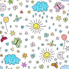 Wall Mural - seamless pattern for kids