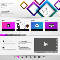 Wall Mural - clean website template