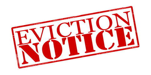 Wall Mural - Eviction notice