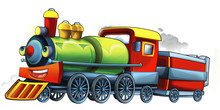 Cartoon Train - Illustration For The Children