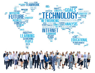 Poster - technology networking connection global communication concept