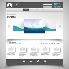 Wall Mural - website template for personal portfolio