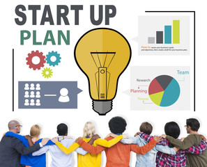 Sticker - Start Up Launch Business Ideas Plan Creativity Concept