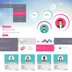 Wall Mural - flat website template vector design