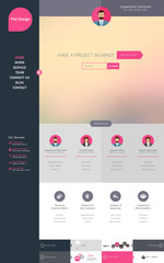 Canvas Print - one page website template