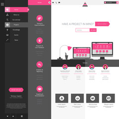 Wall Mural - design of the menu for a website. creative web design