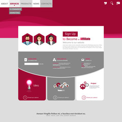 Wall Mural - flat website template vector design