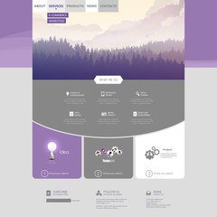 Modern Flat style website design concept. Vector Eps 10