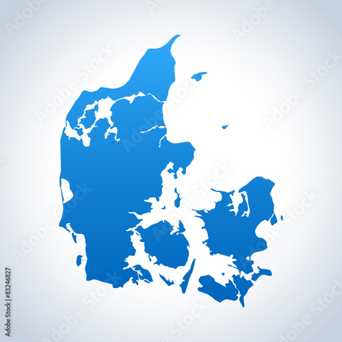Photo  map of Denmark