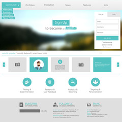 Wall Mural - Flat Web Design elements. Templates for website. 