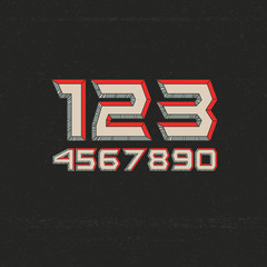 Sticker - 80s Retro Futuristic Numbers