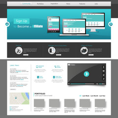 Wall Mural - website template. vector illustration.