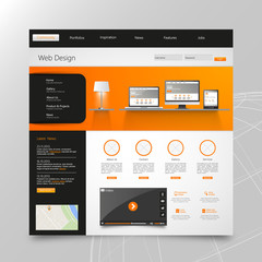Wall Mural - corporate website template.