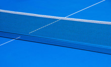 Table And Grid For Playing Table Tennis
