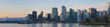 Vancouver BC City Skyline from Stanley Park at Sunrise