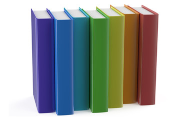 Wall Mural - multicolored books in row