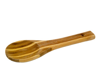 isolated wood spoon