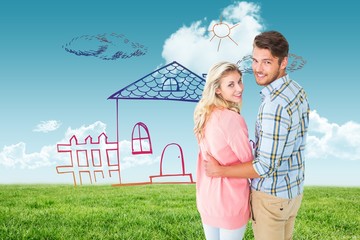 Poster - Couple turning and smiling at camera