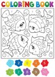 Coloring book with fish theme 3