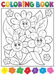 Poster - Coloring book with flower theme 9