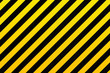 canvas print picture - Concrete wall with black and yellow stripes