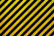 canvas print picture - Concrete wall with black and yellow stripes