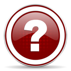 Poster - question mark red glossy web icon