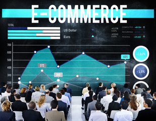 Wall Mural - E-commerce Online Technology Marketing Business Concept