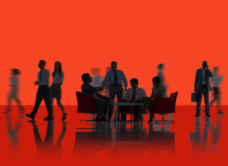 Wall Mural - Corporate Business Team Discussion Collaboration Concept