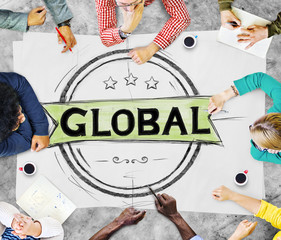 Sticker - Global Globalization Community Communication Concept