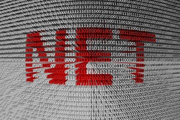 Wall Mural - binary code net