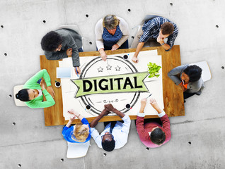 Poster - Digital Technology Internet Online Communication Concept
