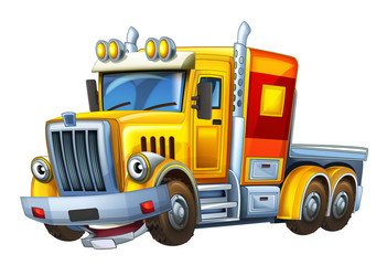 Wall Mural - Cartoon truck - caricature - illustration for the children