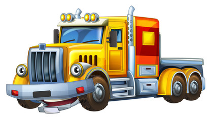 Wall Mural - Cartoon truck - caricature - illustration for the children