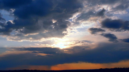 Wall Mural - sunset, cloud, s