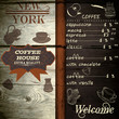 Cafe or coffee house design on wooden texture with price list
