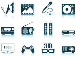 Poster - Set of multimedia icon