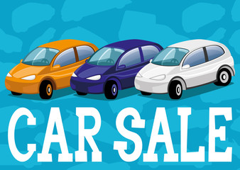 Poster - Vector illustration. Car sale.