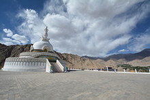 Shanti Stupa In Leh, India