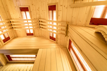 Sticker - Bright interior of the sauna